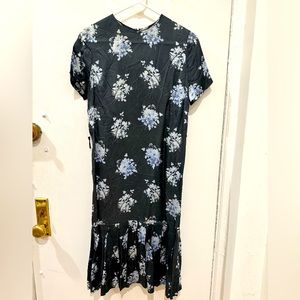 Silk Blue Gray Dress.